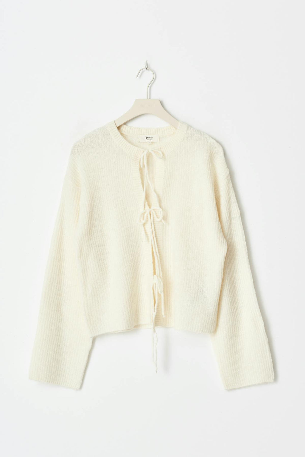 Knitted tie cardigan