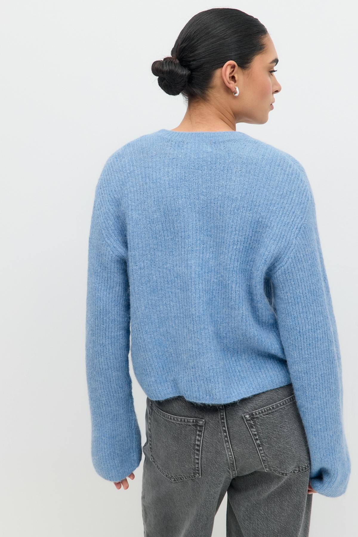 Knitted tie cardigan