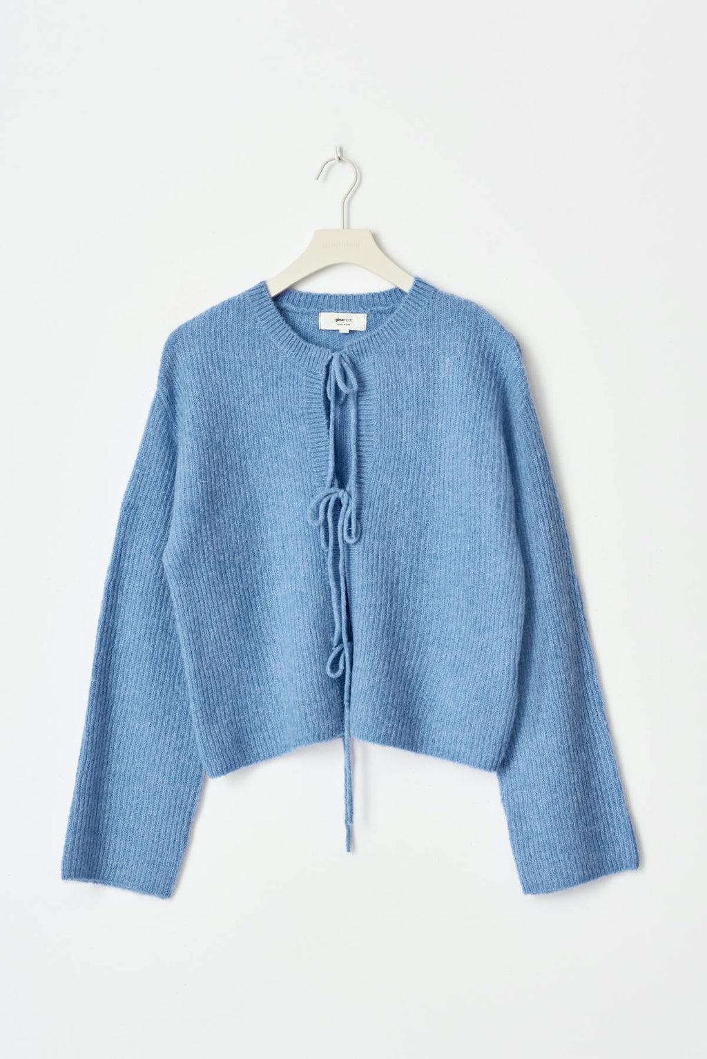 Knitted tie cardigan