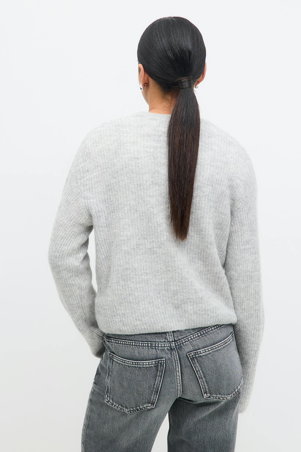 Knitted tie cardigan