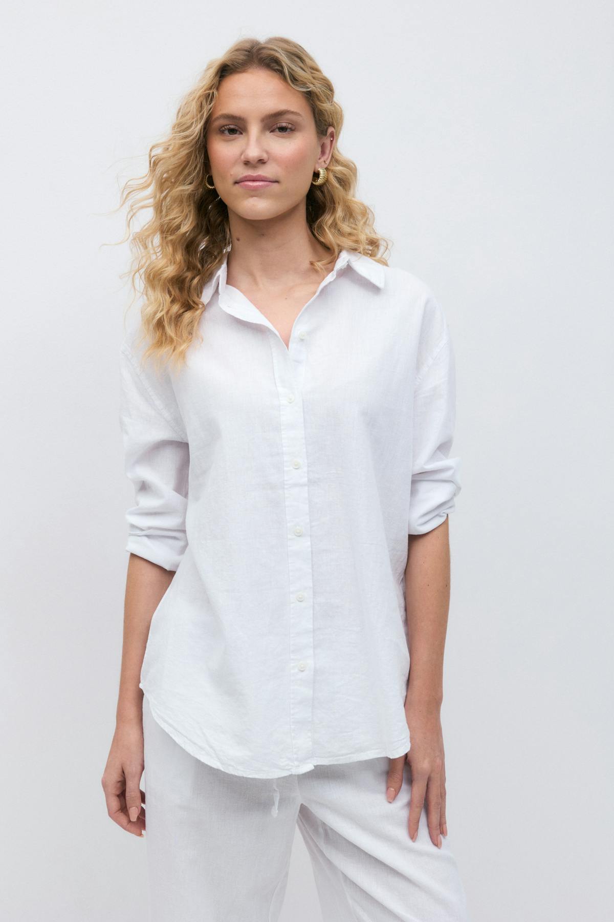 Linen blend shirt