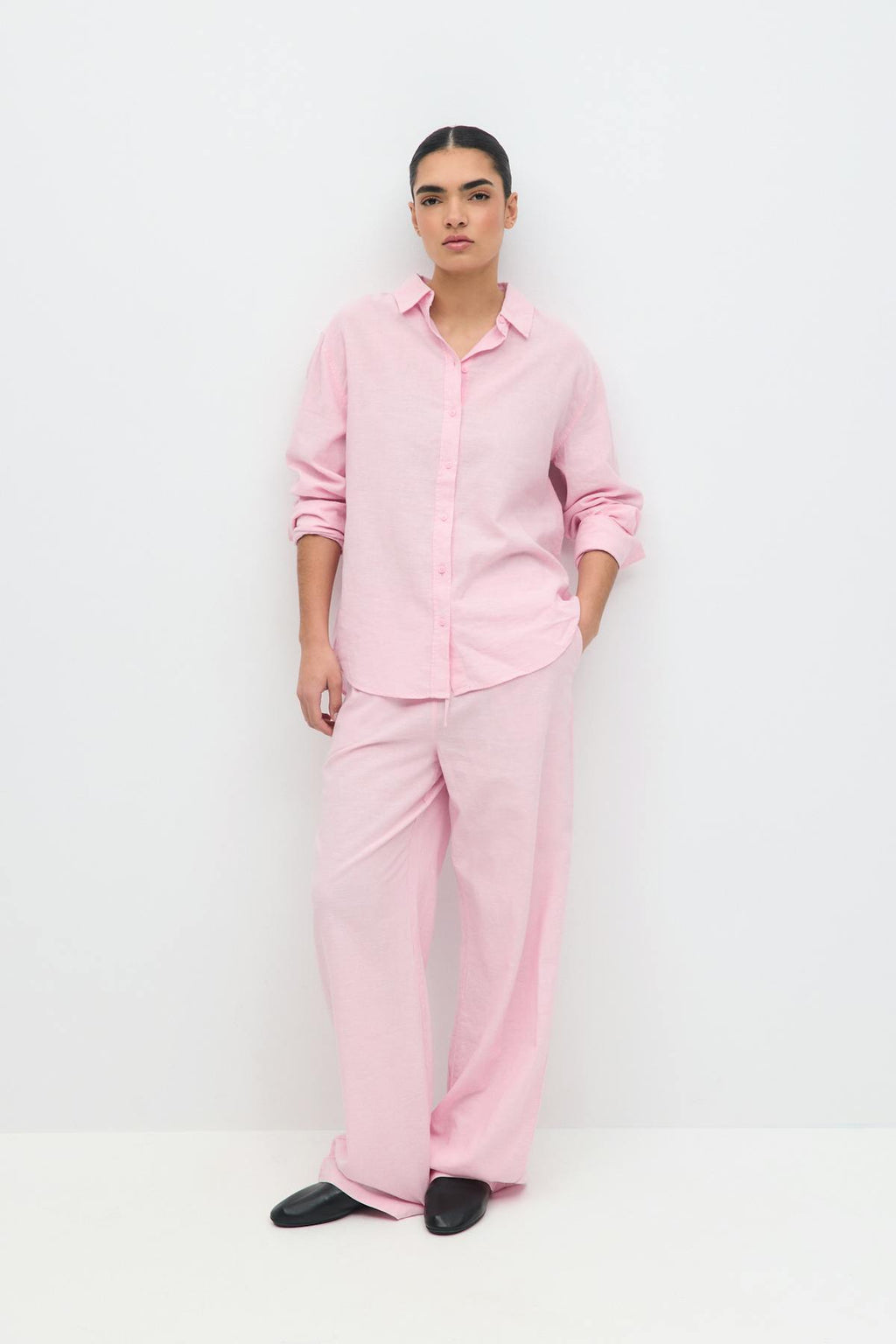 Linen blend shirt