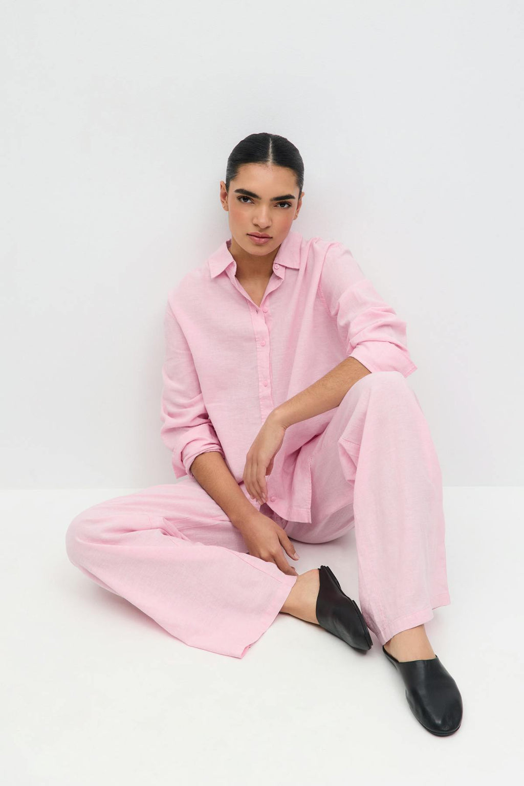 Linen blend shirt