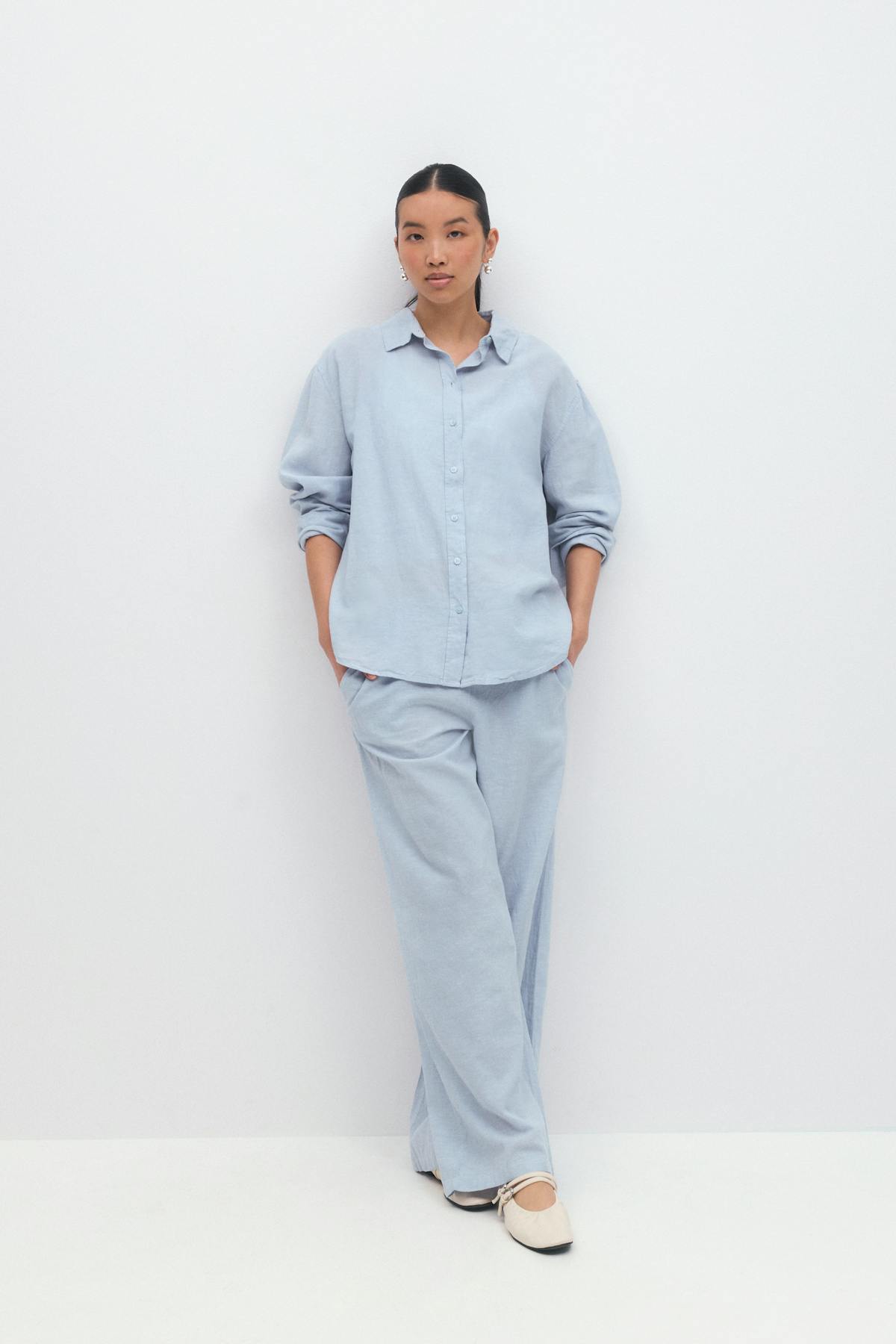 Linen blend shirt