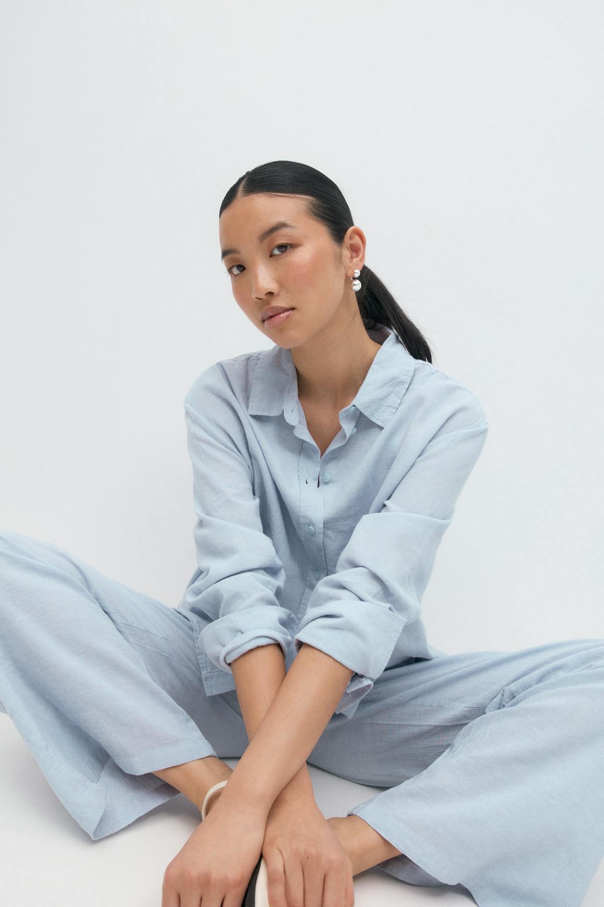 Linen blend shirt