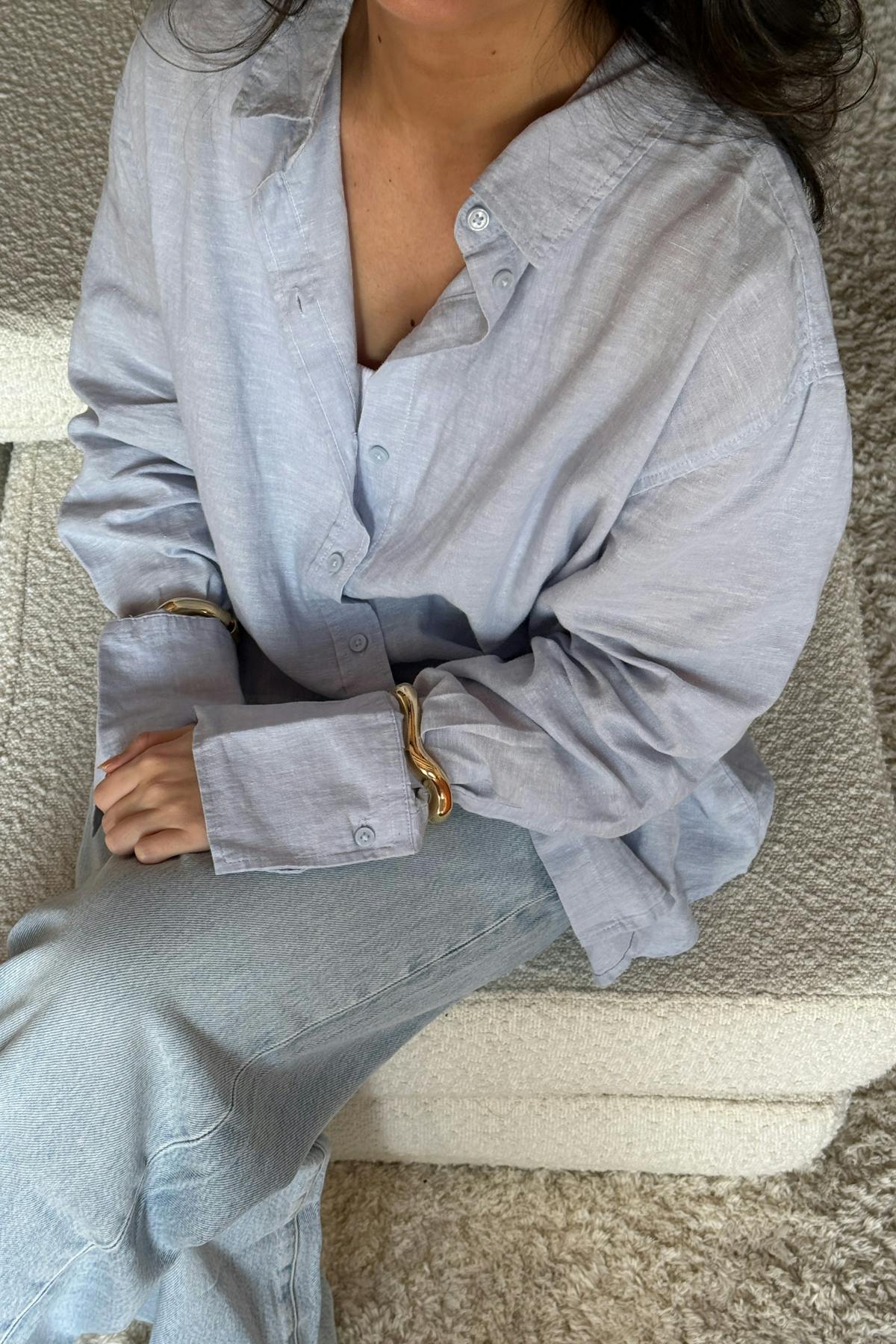 Linen blend shirt