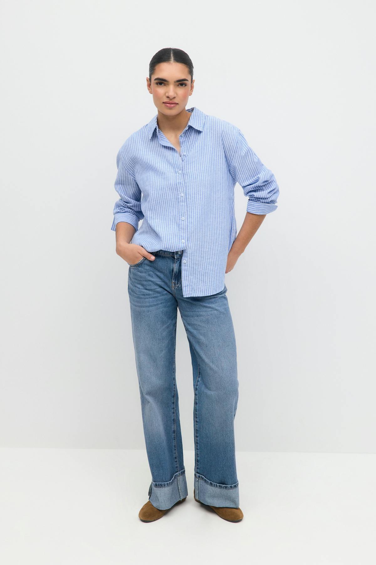 Linen blend shirt