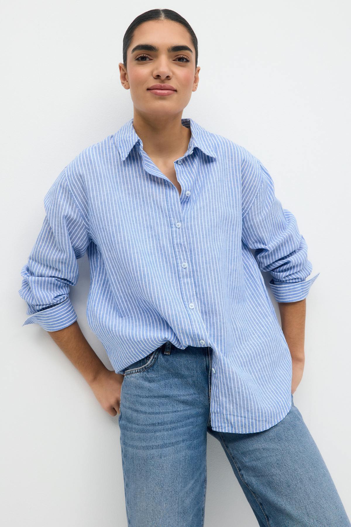 Linen blend shirt