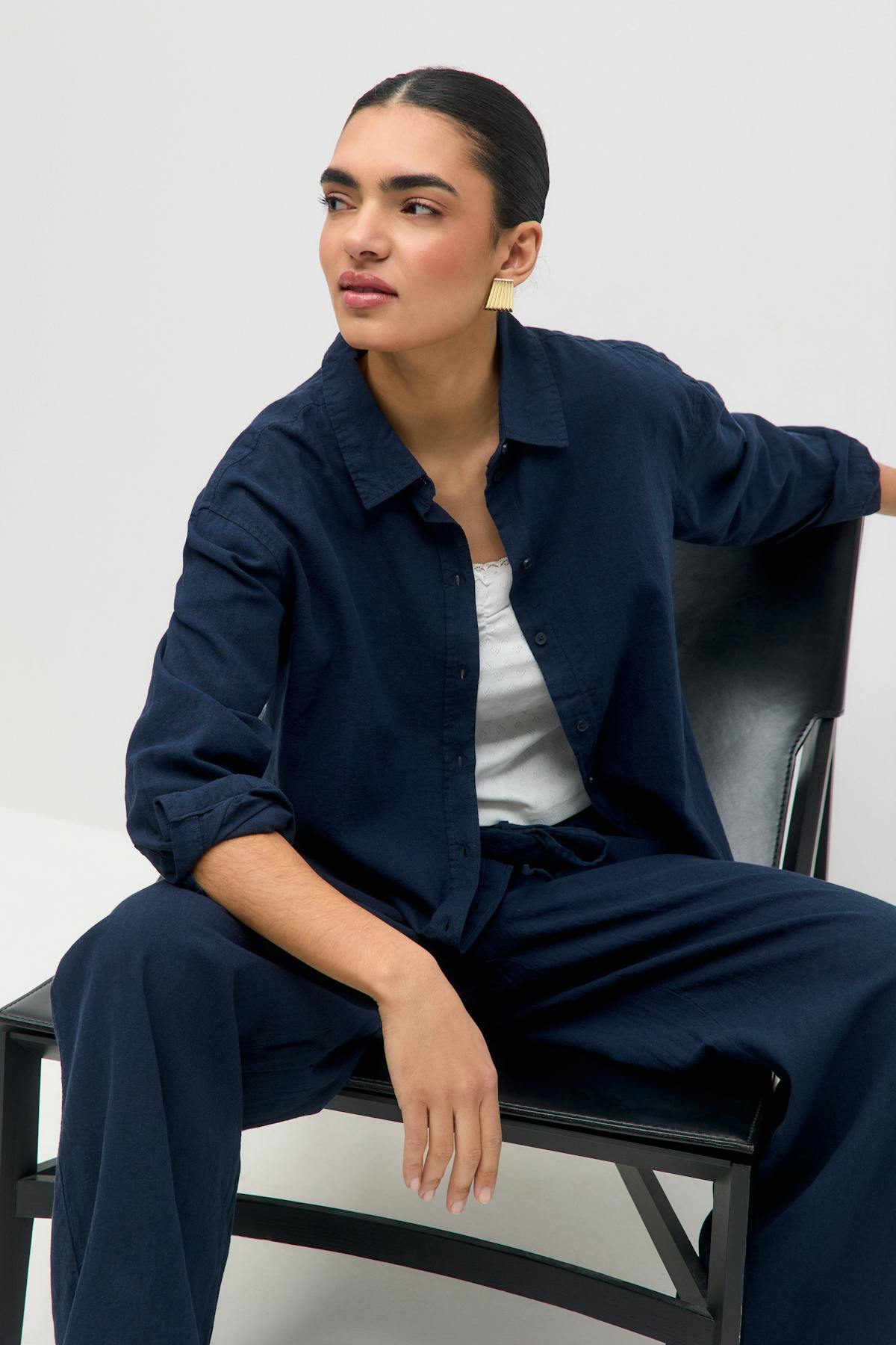 Linen blend shirt