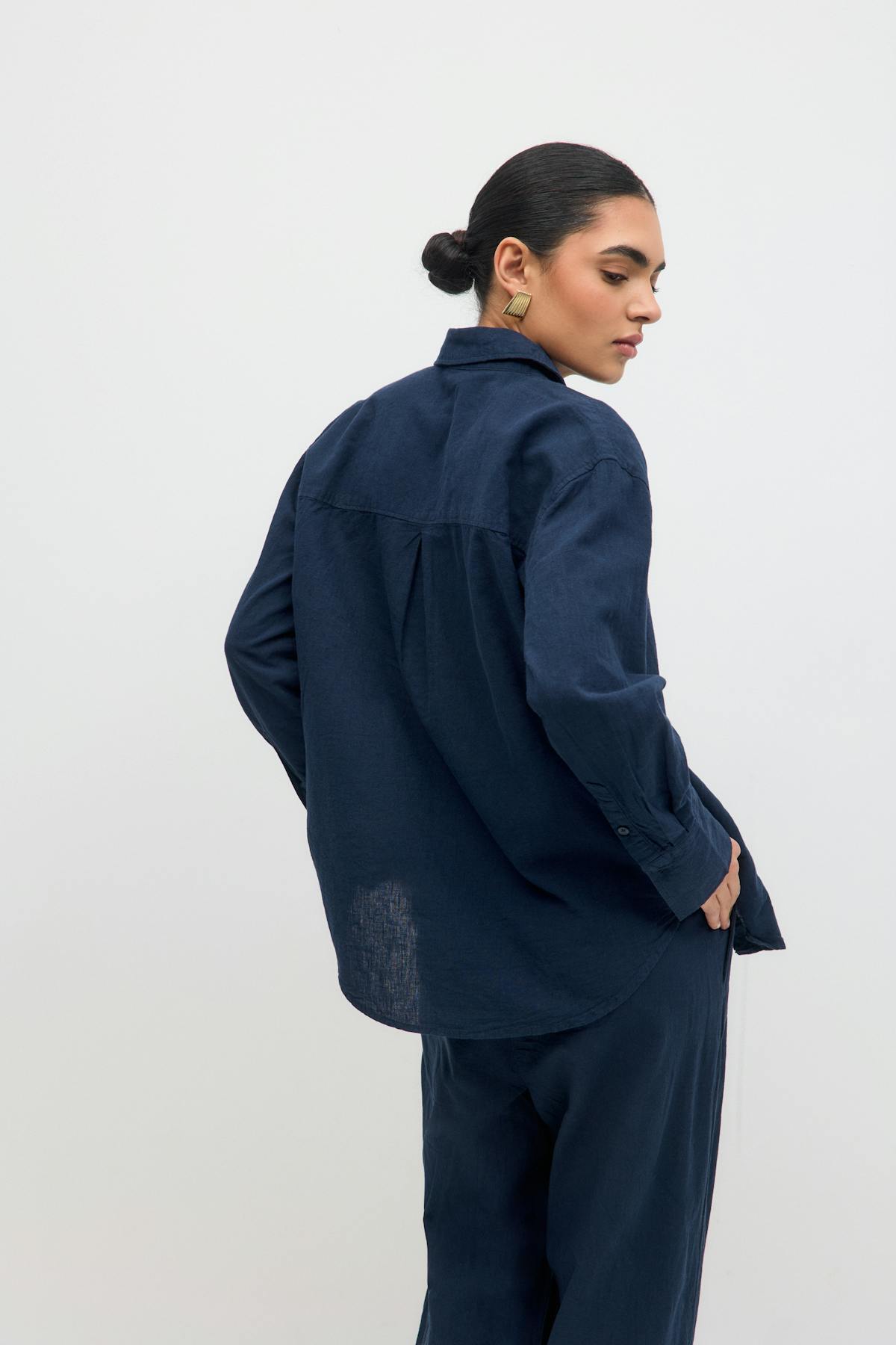Linen blend shirt