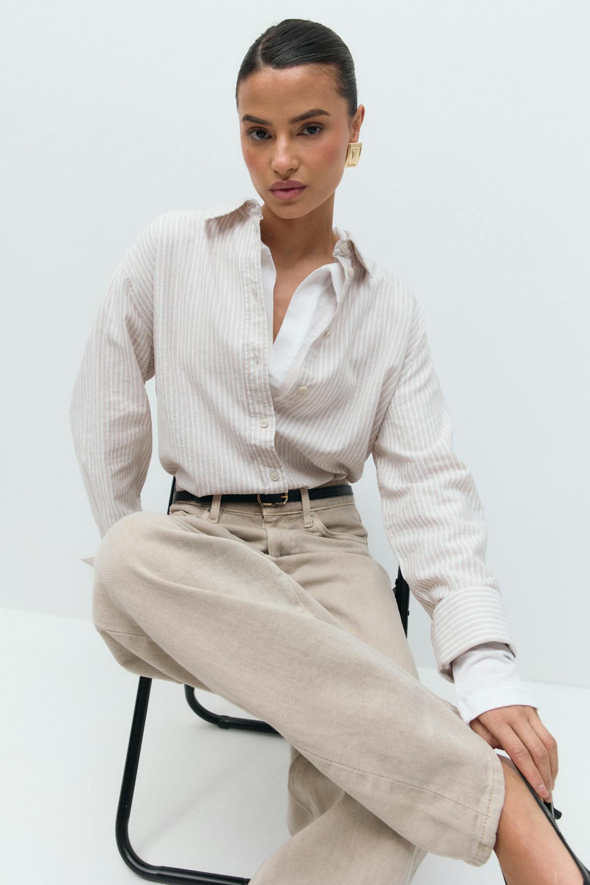 Linen blend shirt