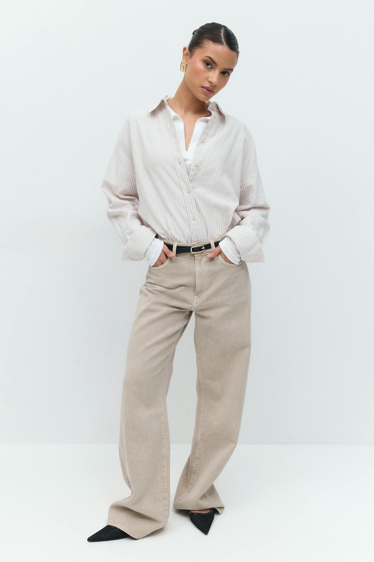 Linen blend shirt