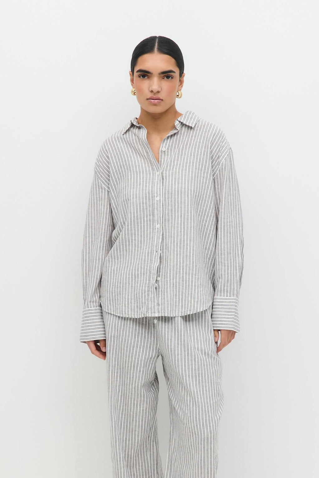 Linen blend shirt