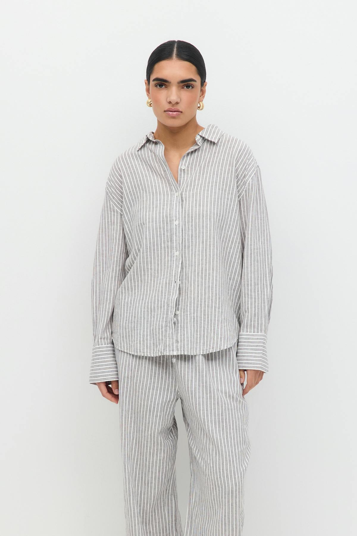Linen blend shirt