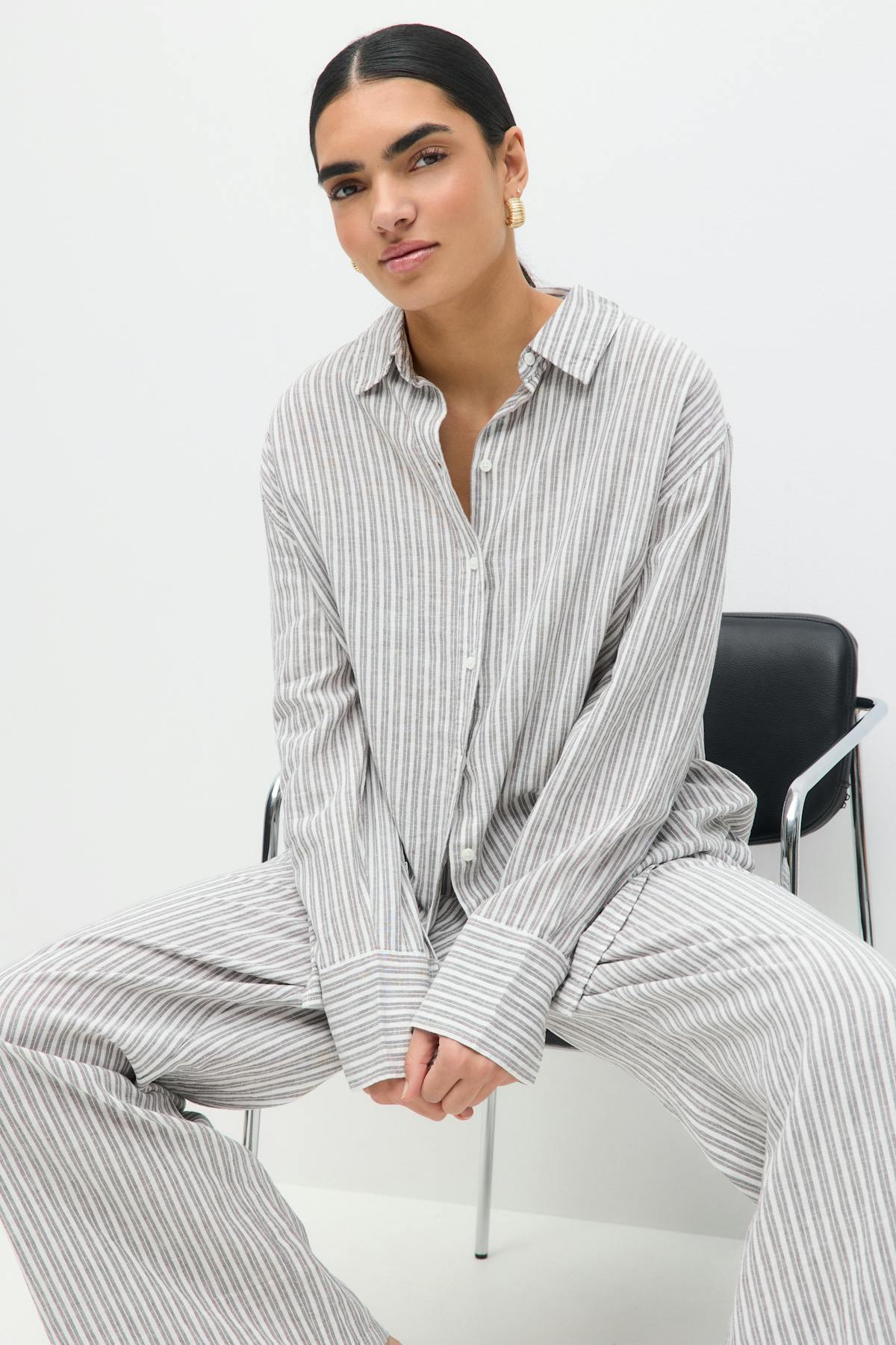 Linen blend shirt