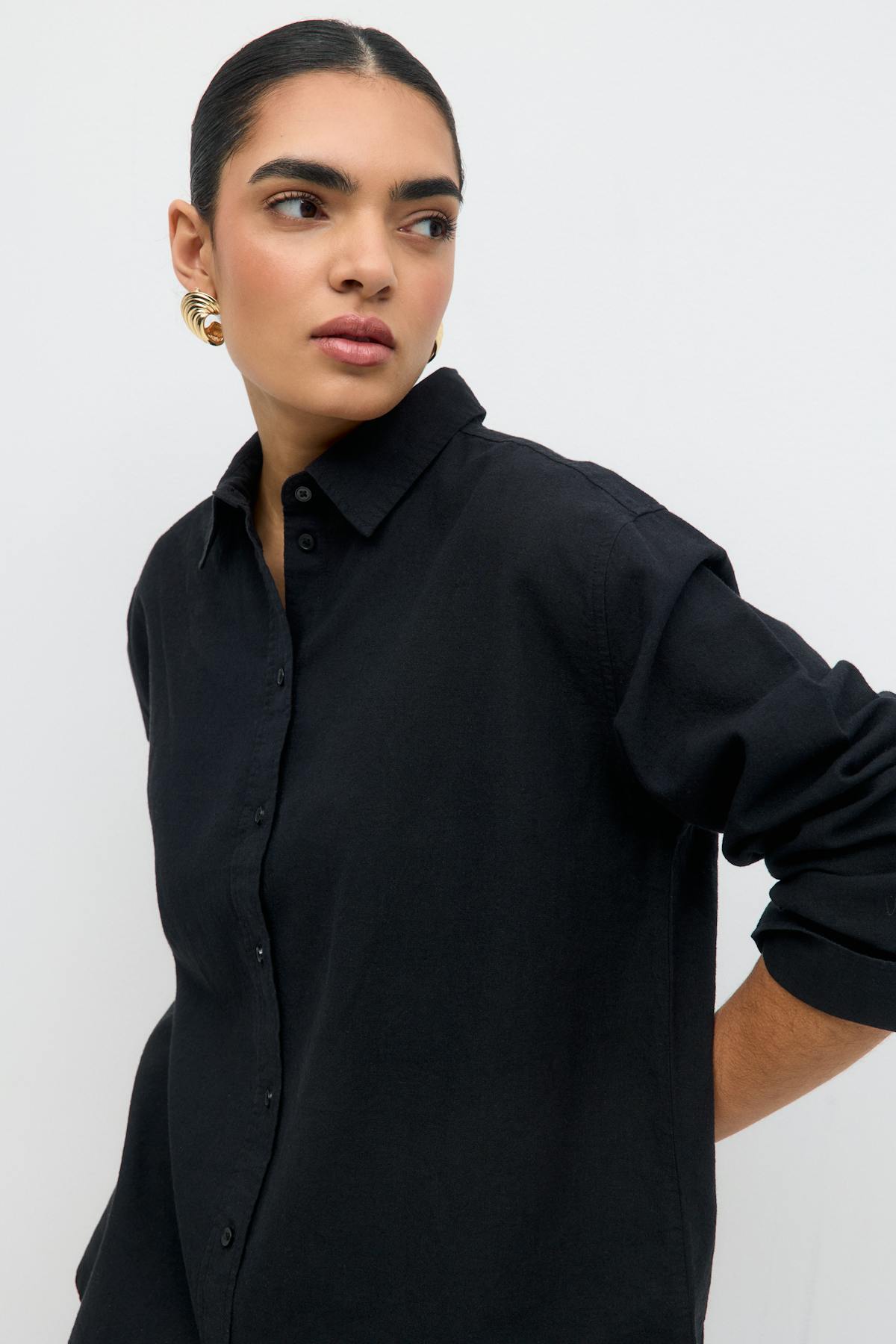 Linen blend shirt