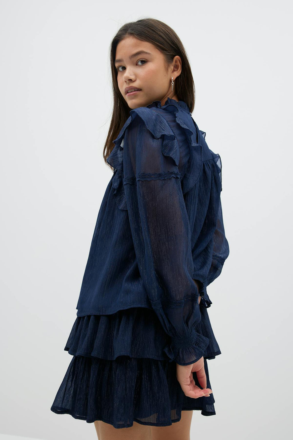 Y boho lace blouse