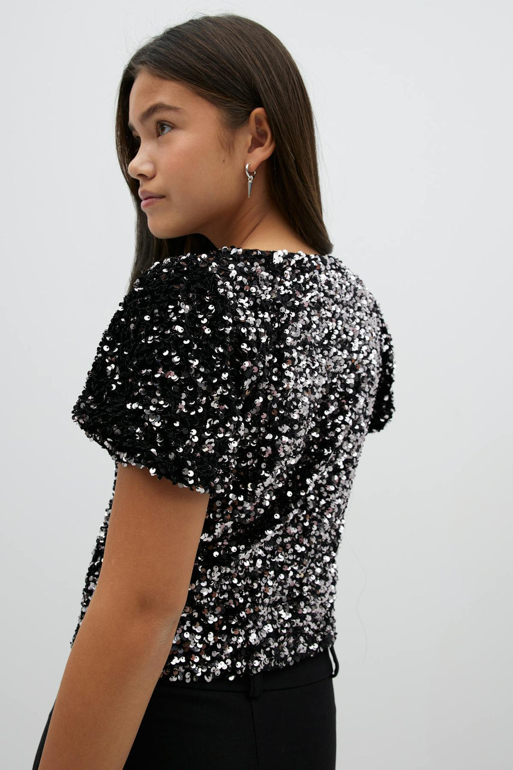 Y sequin top