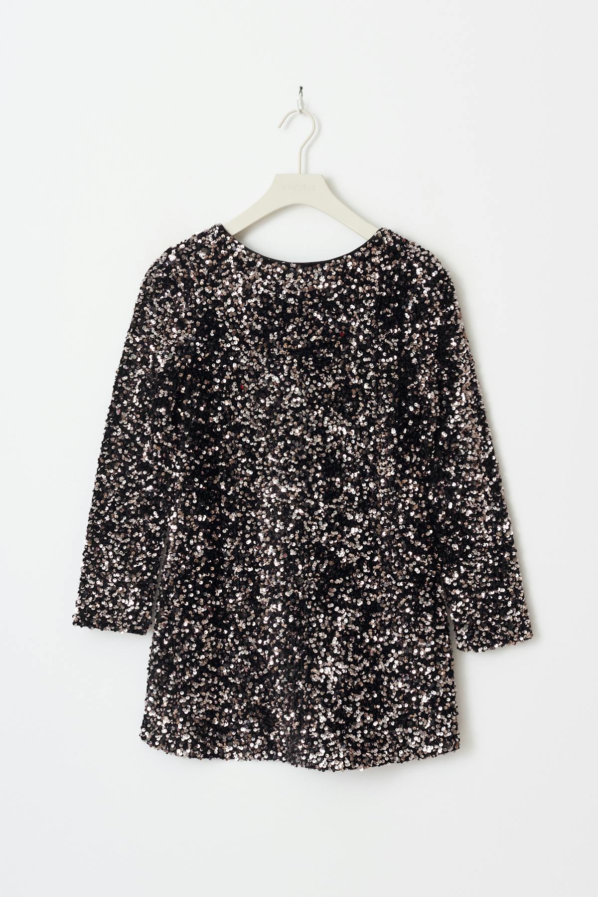 Y sequin bow dress