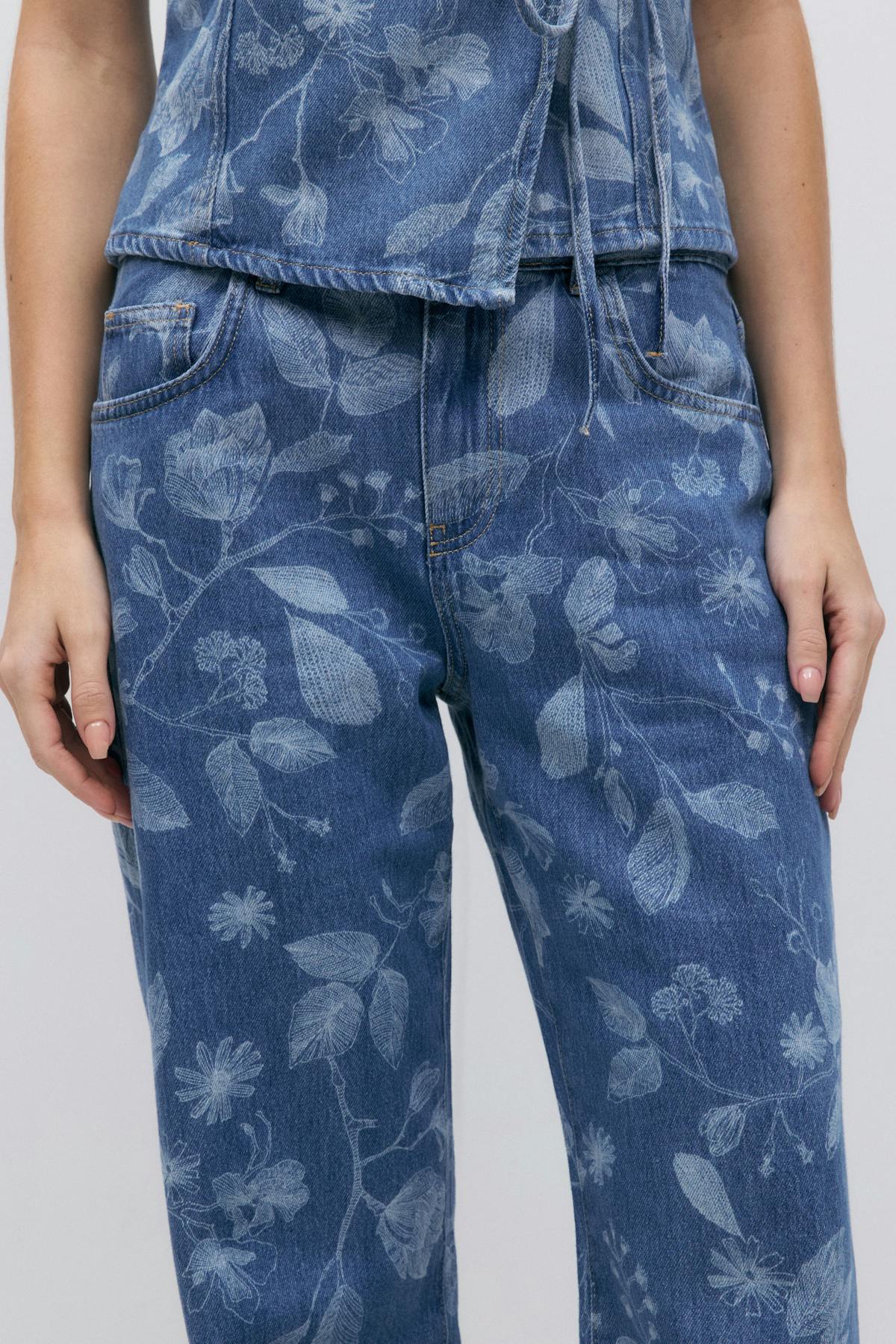 Flower jeans