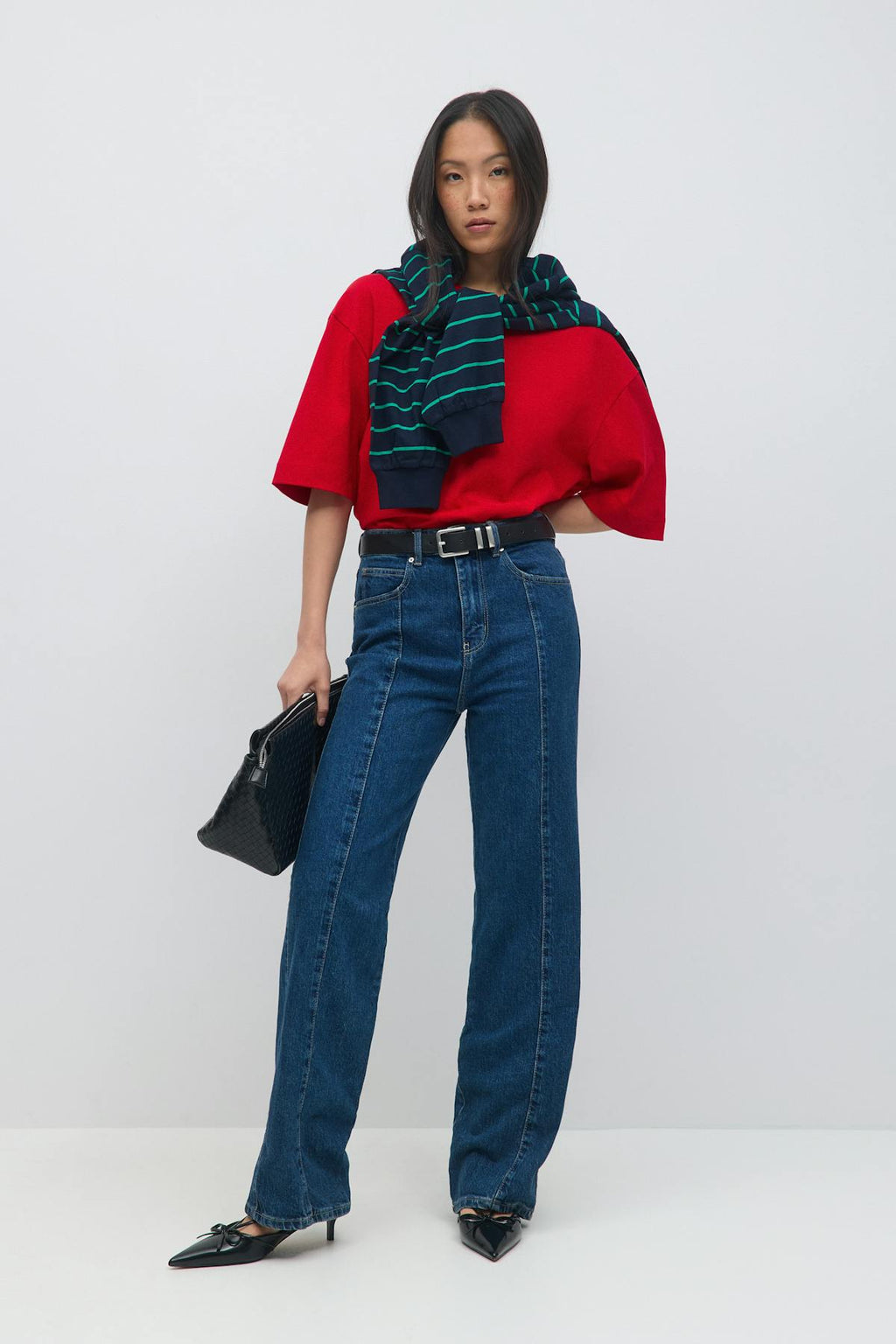 Front seam jeans