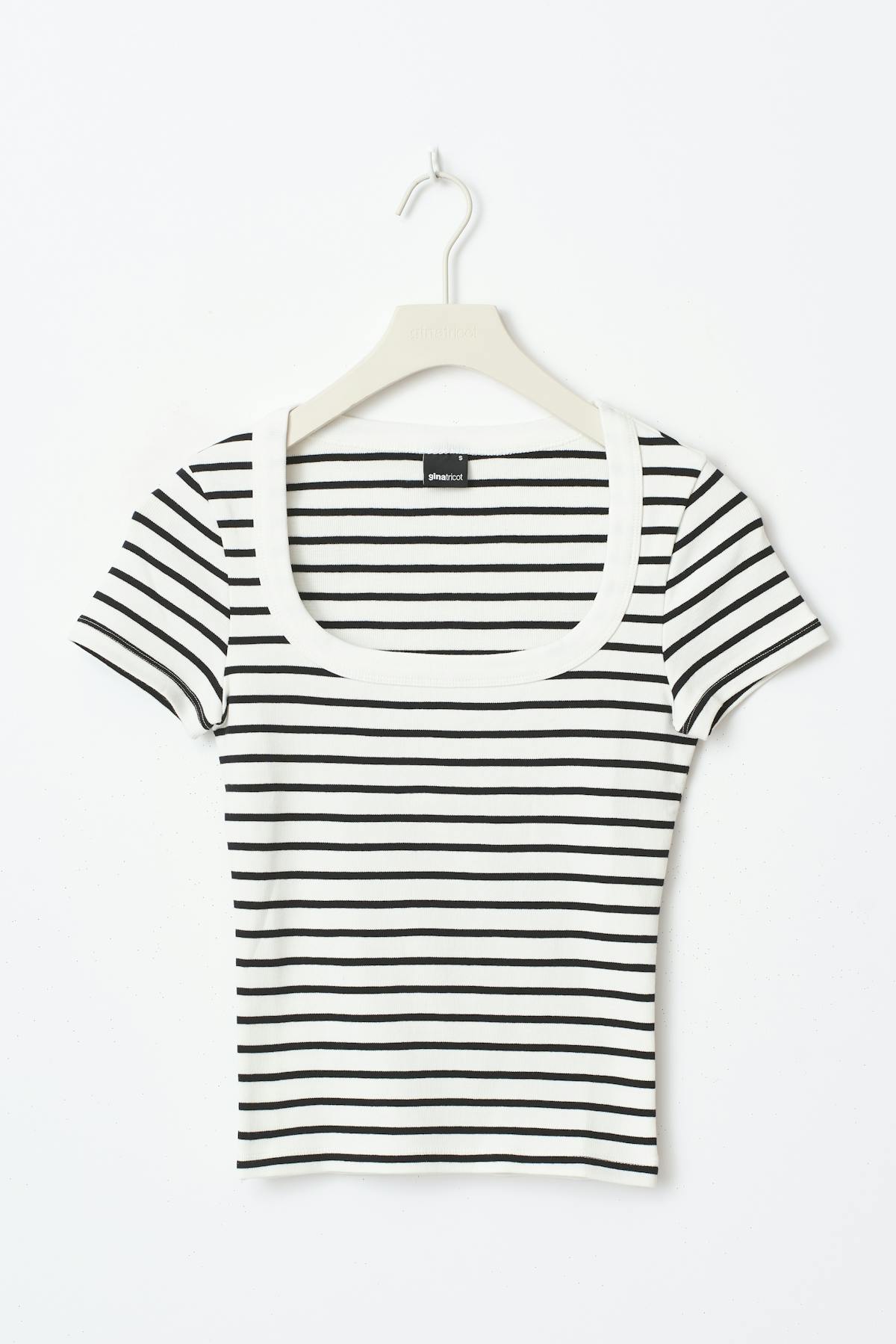 Rib short sleeve top