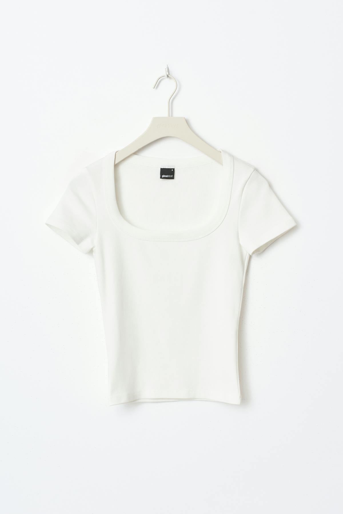 Rib short sleeve top