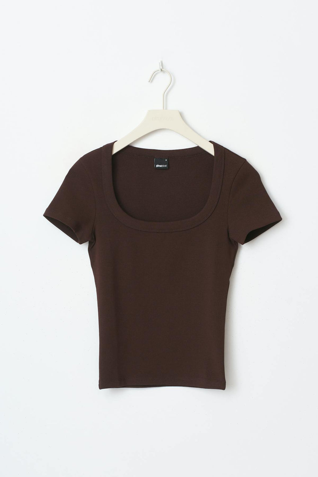 Rib short sleeve top