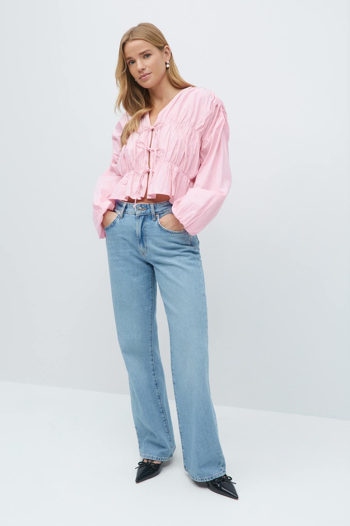 Tie blouse