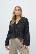 Tie blouse