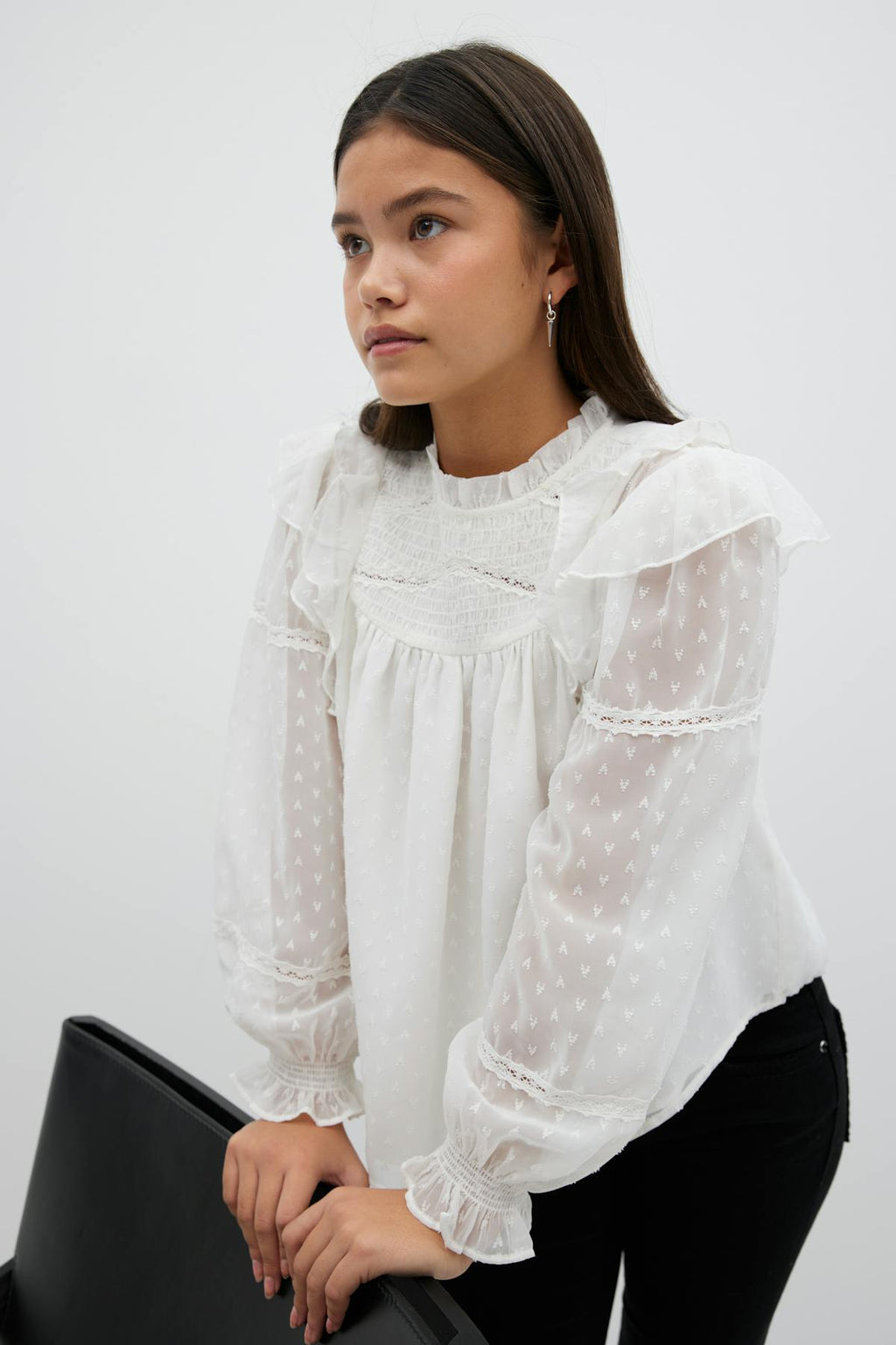 Y boho lace blouse