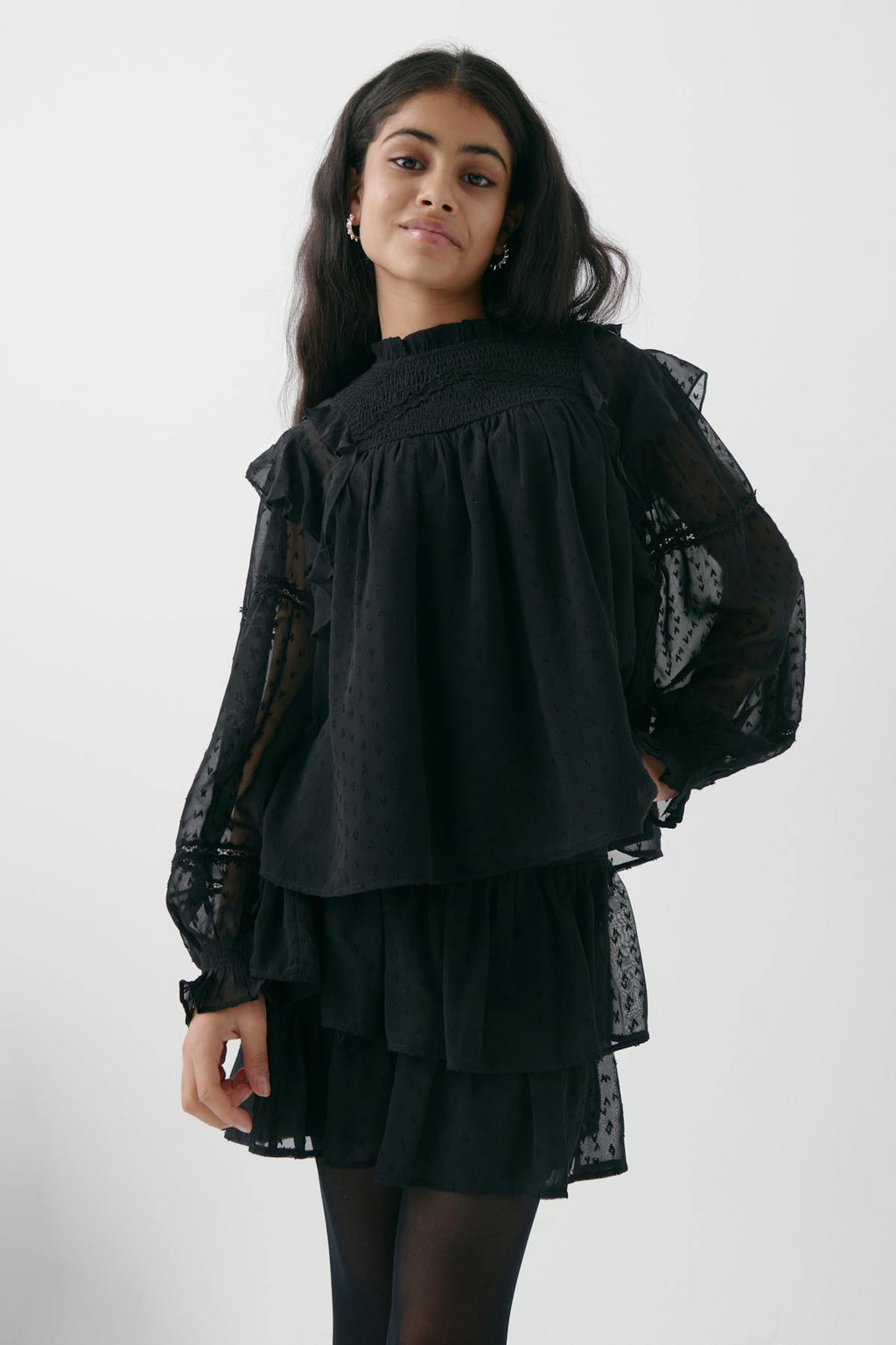Y boho lace blouse