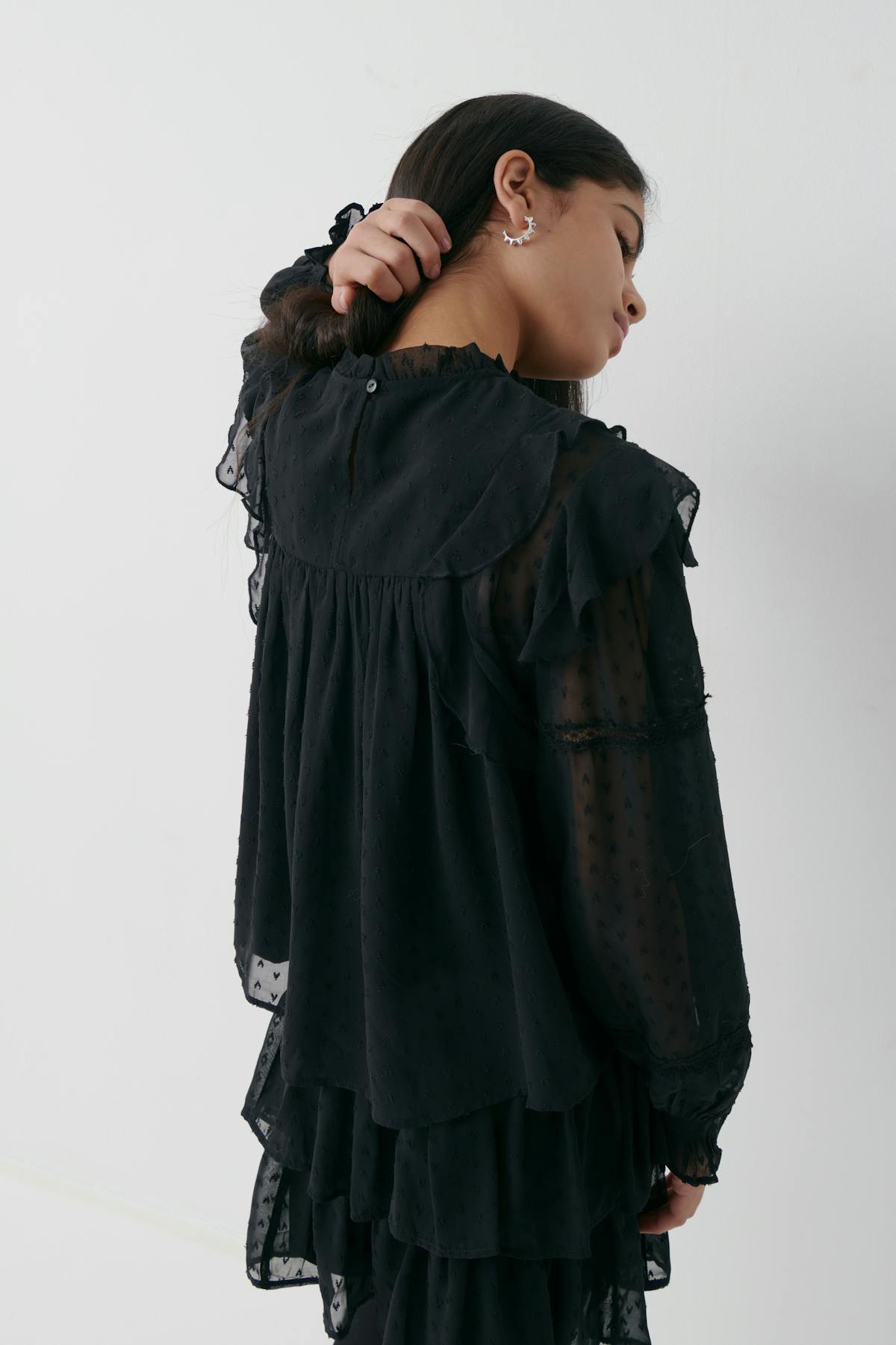 Y boho lace blouse