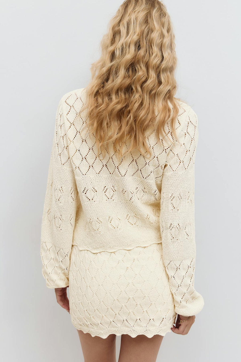 Knitted crochet cardigan