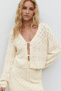 Knitted crochet cardigan