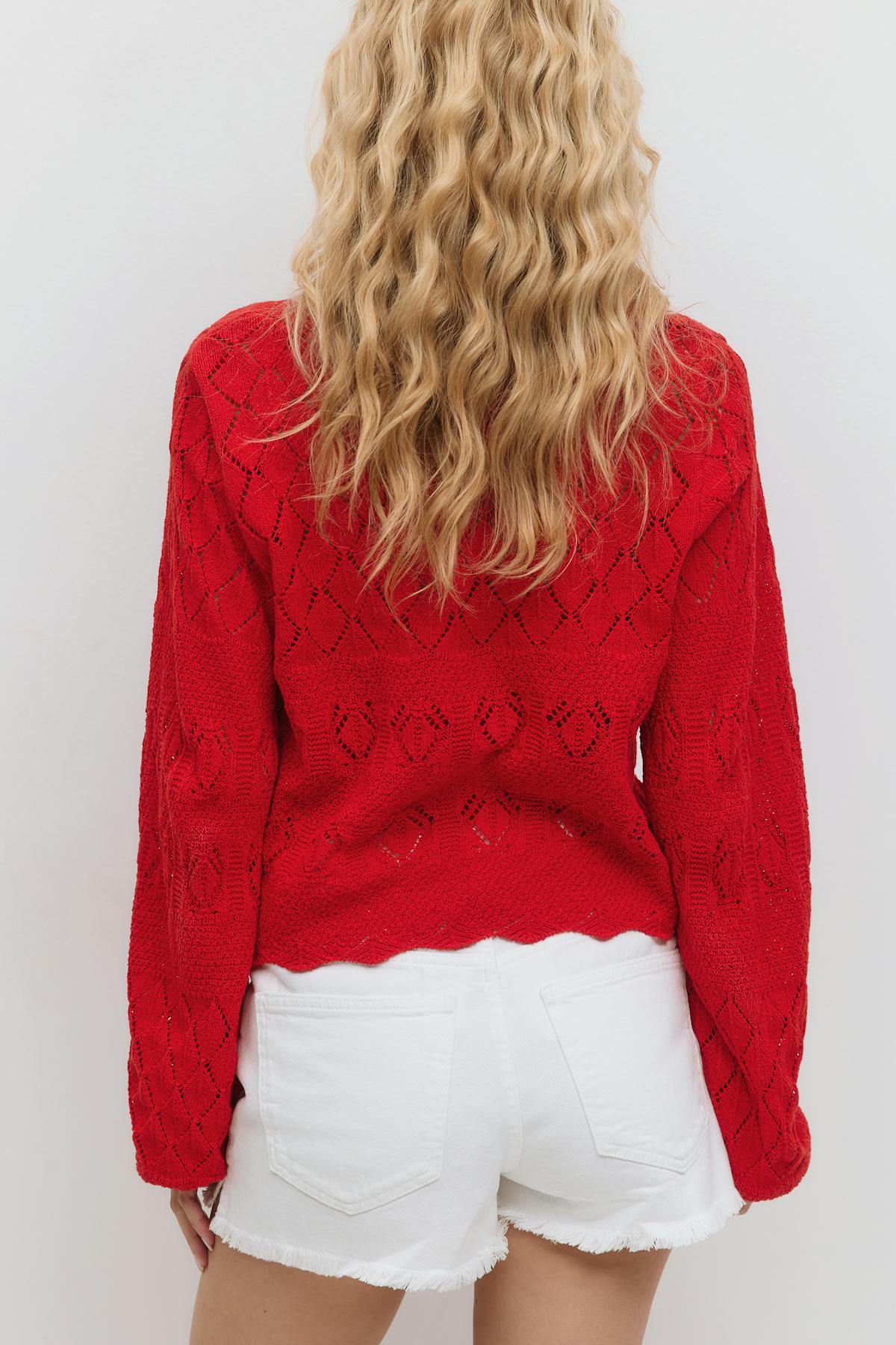 Knitted crochet cardigan