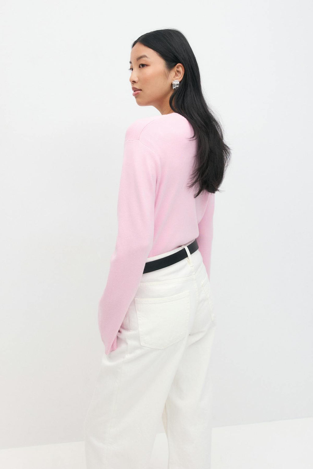 V-neck knitted top