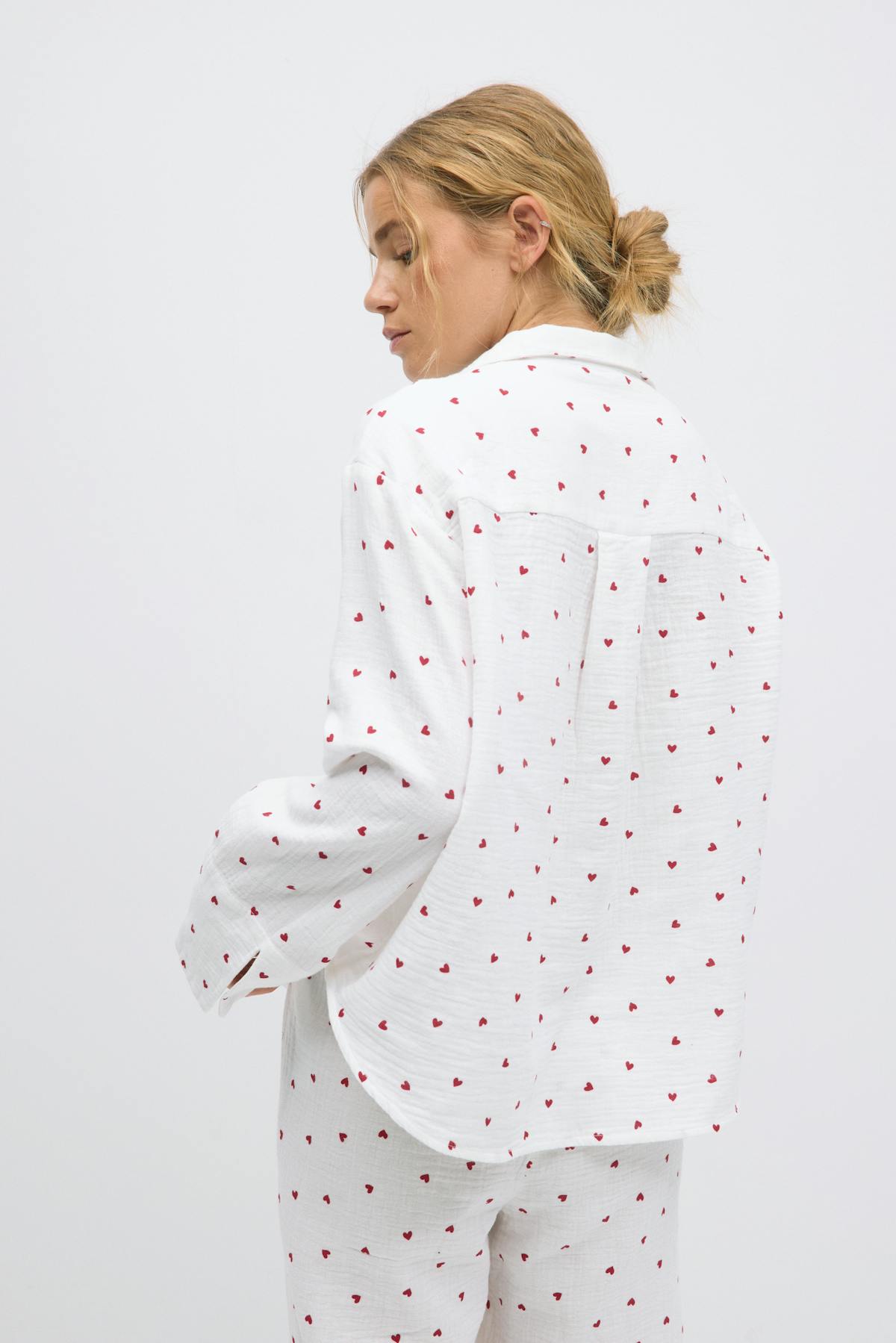 Gauze pyjamas shirt