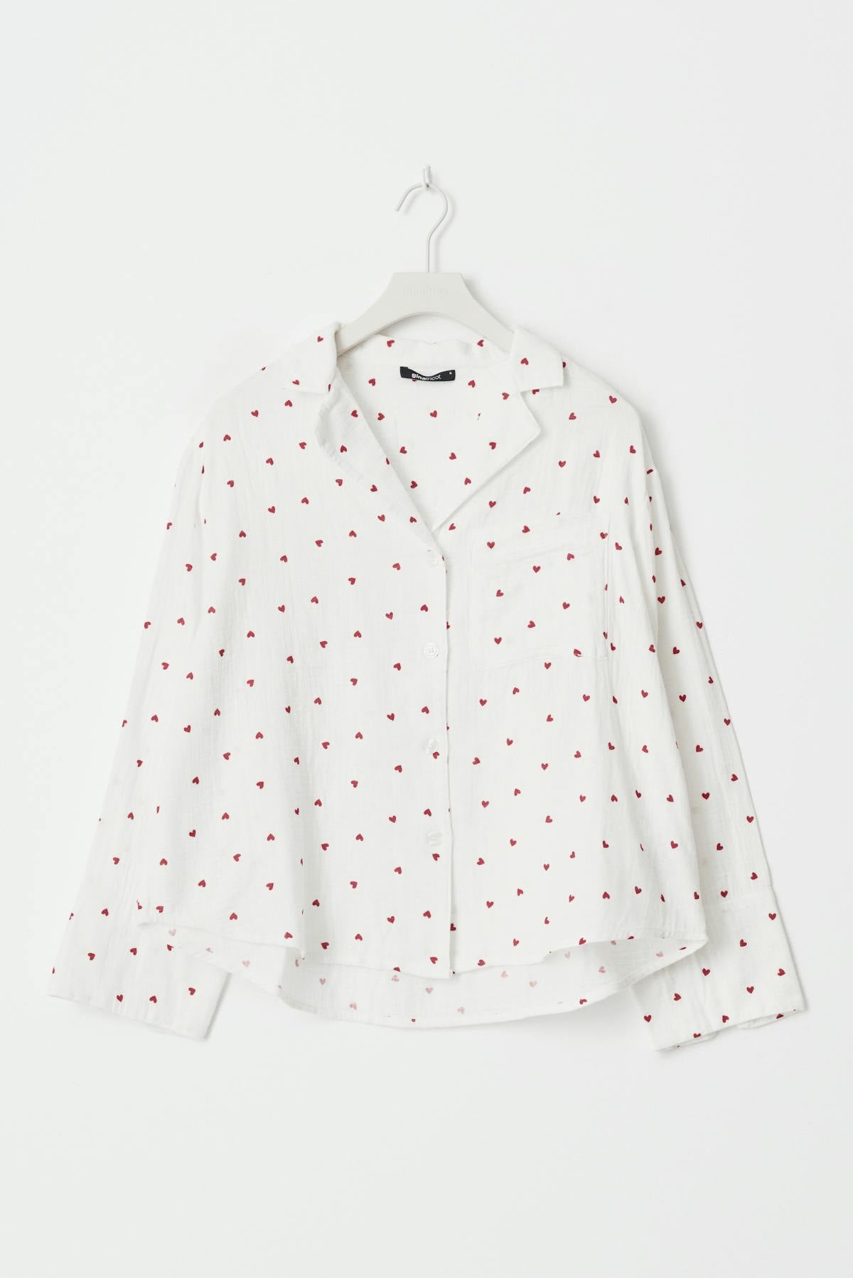 Gauze pyjamas shirt