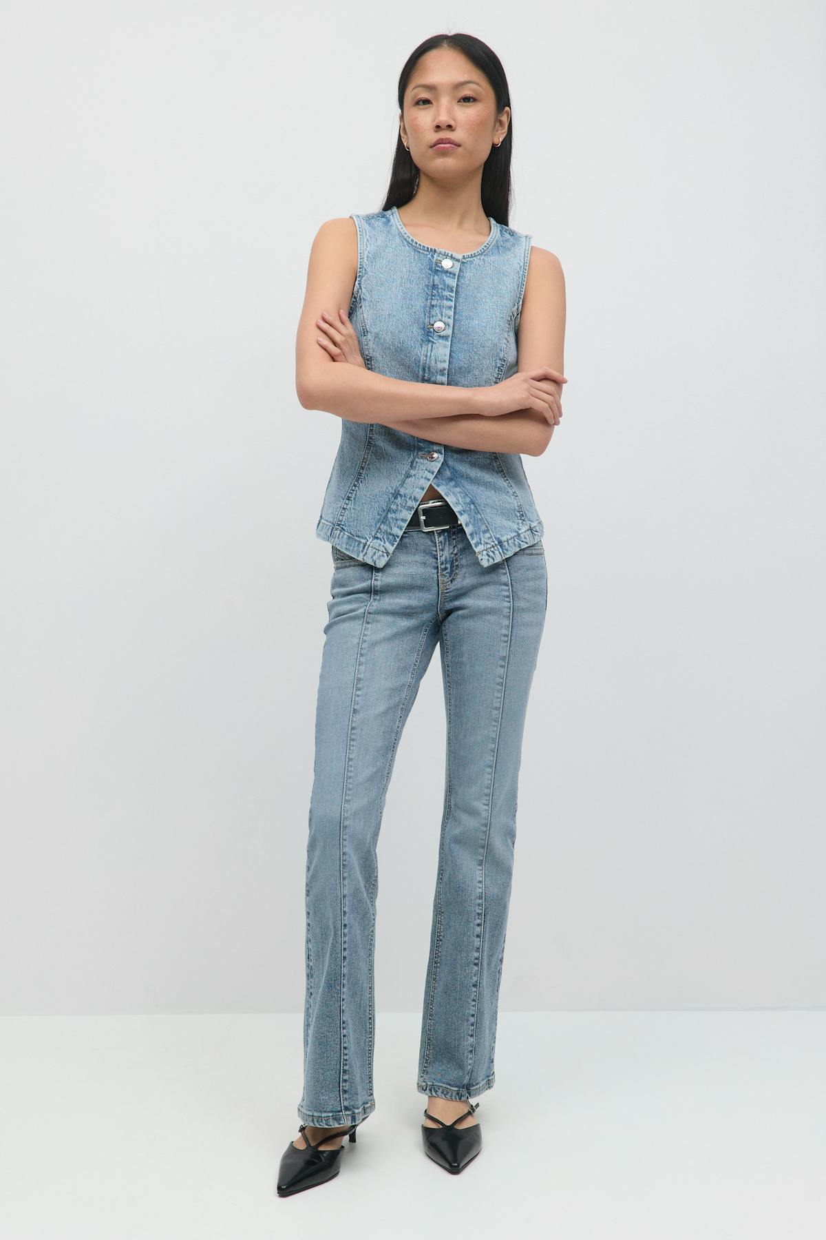 Bootcut stitch jeans