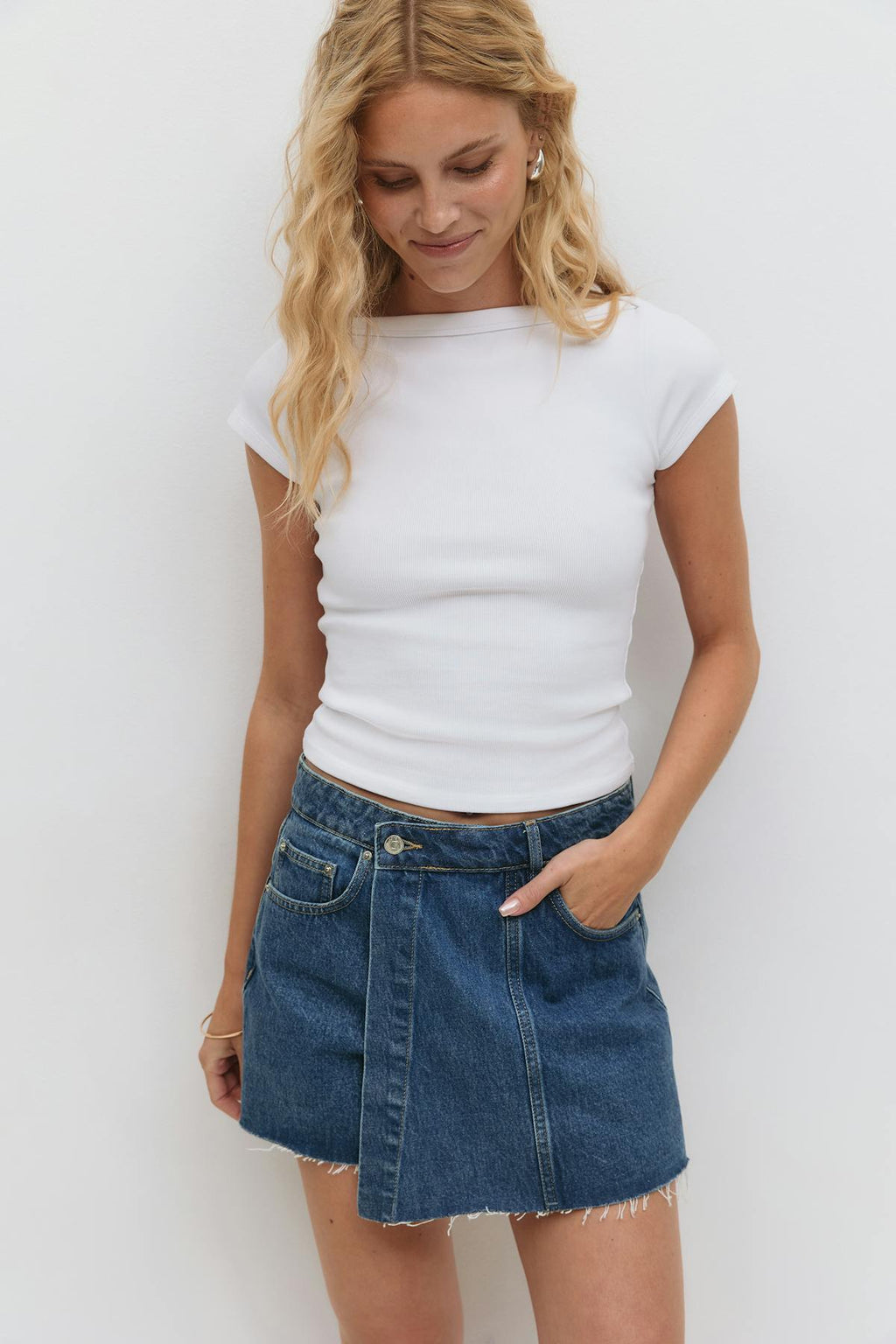 Resort denim skort