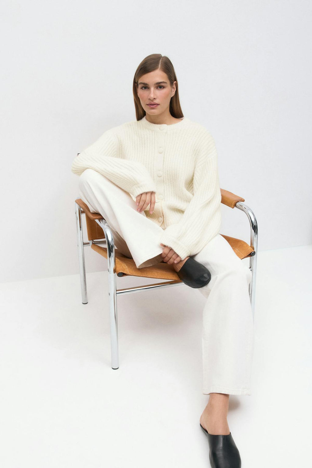 Chunky knitted cardigan