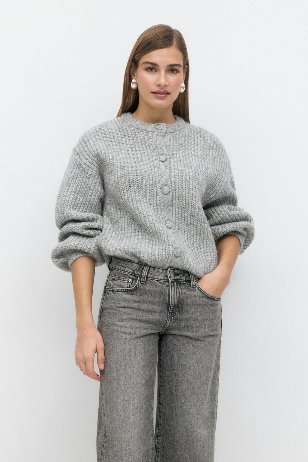 Chunky knitted cardigan