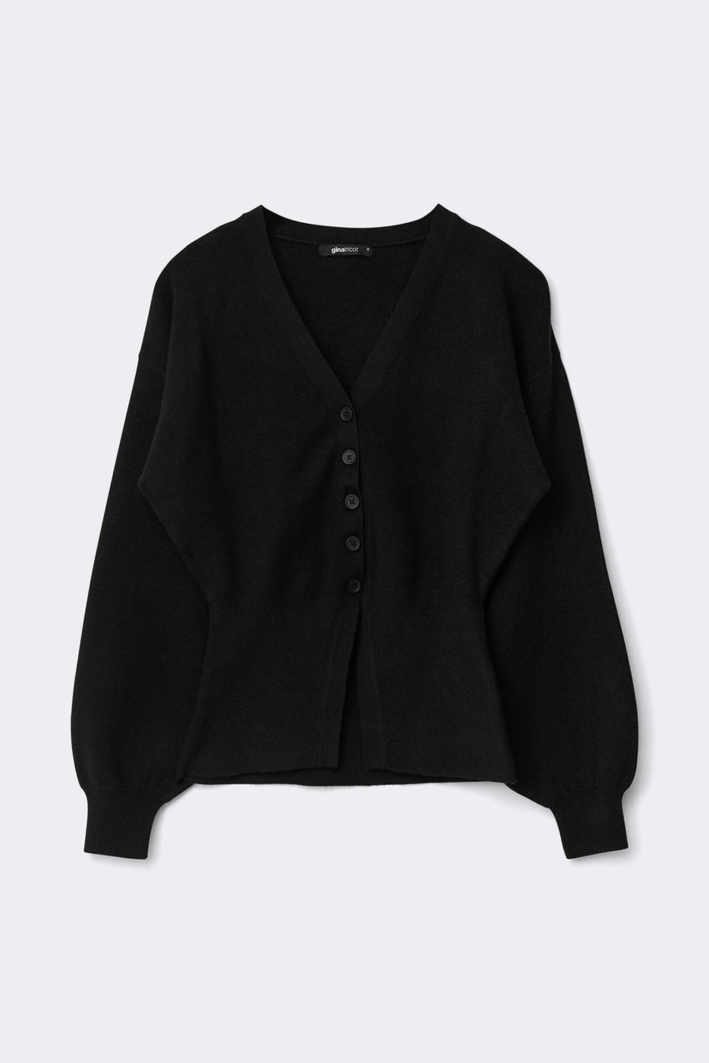 Shaped knitted cardigan