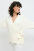 Chunky knitted wrap cardigan