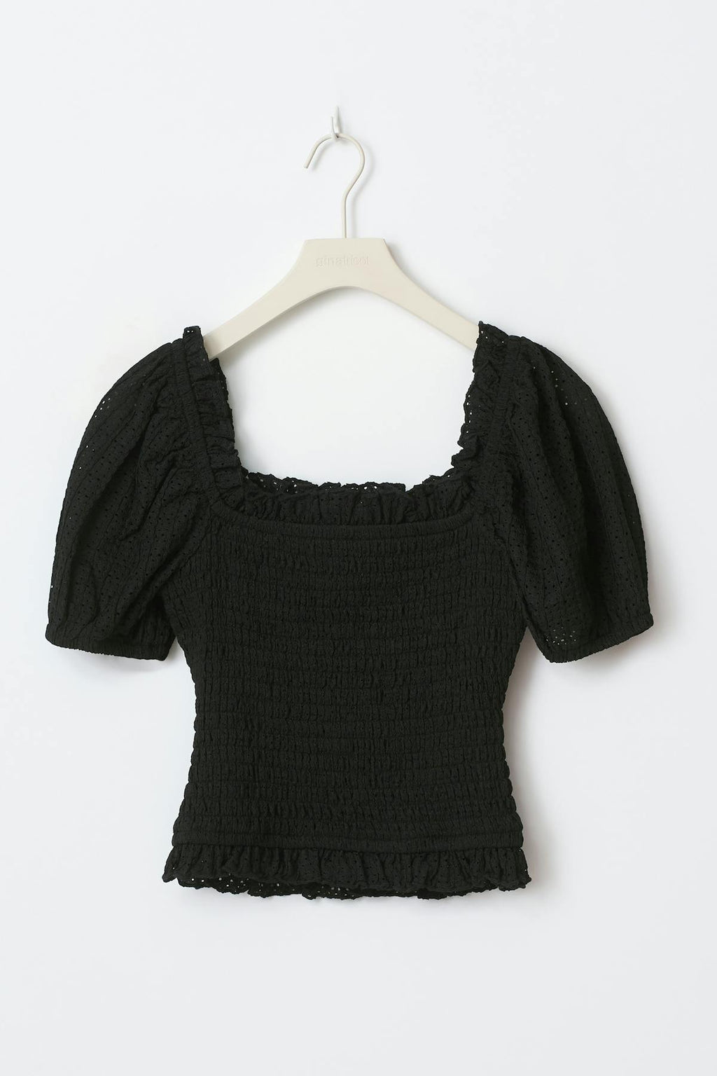 Puff sleeve frill top