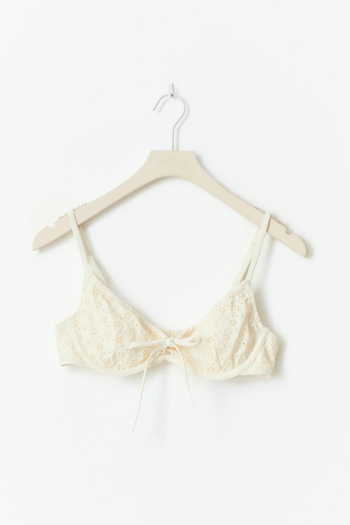 Embroidery bikini wire bra