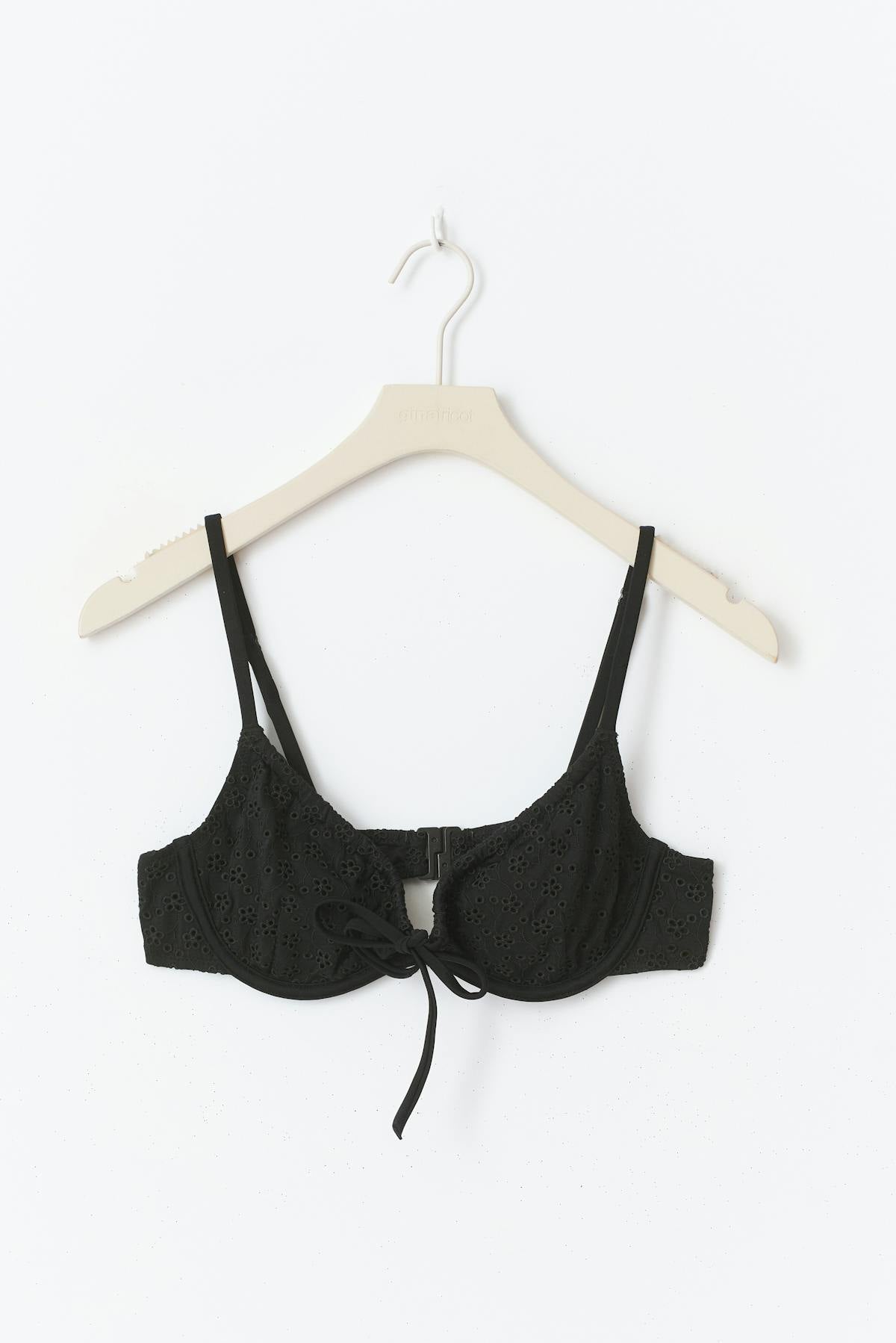 Embroidery bikini wire bra