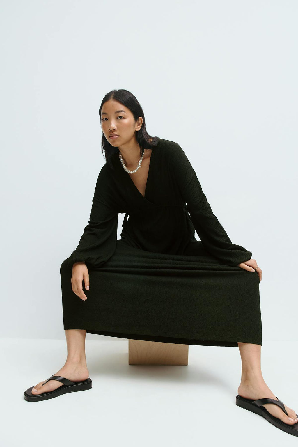 Midi wrap dress