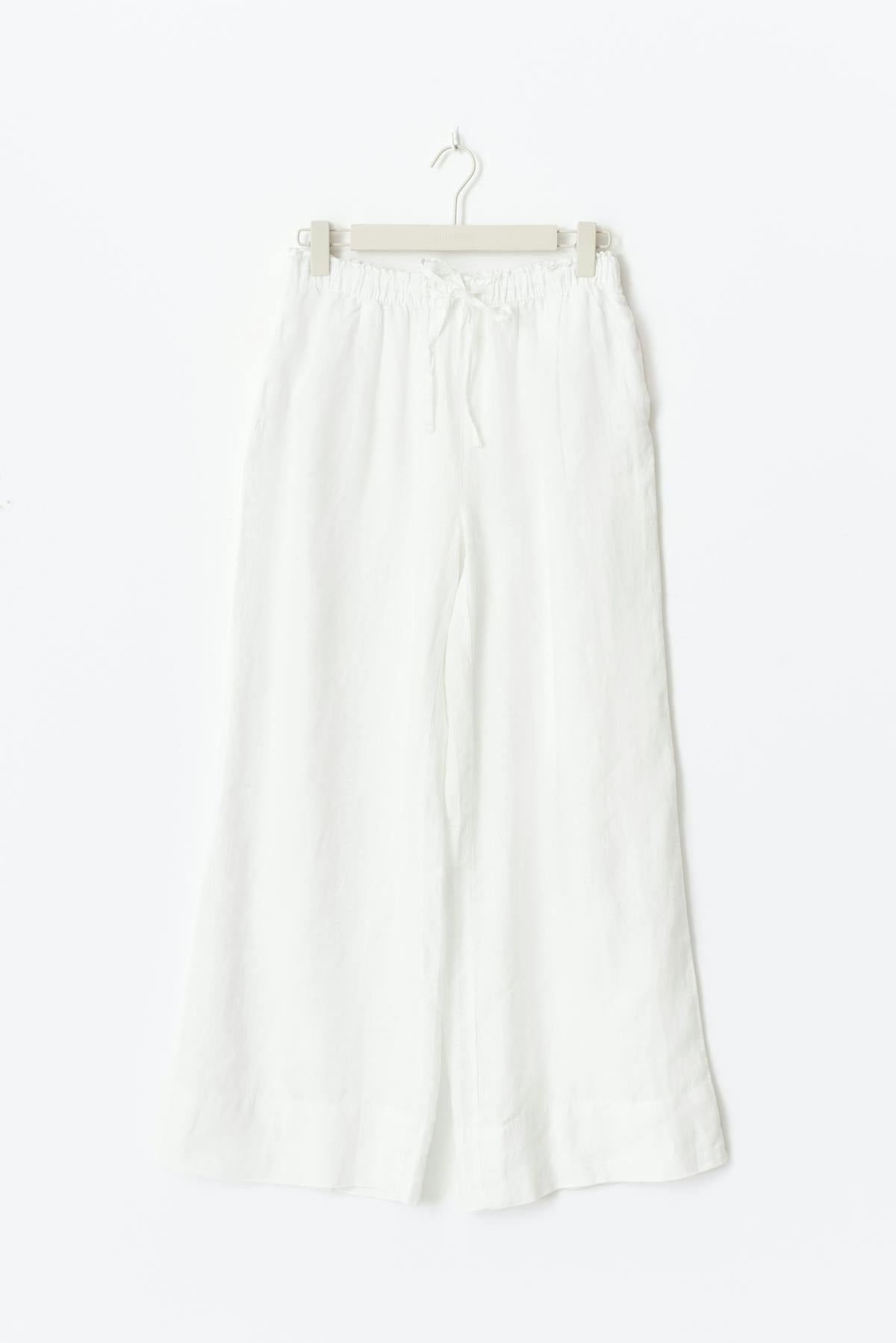 Wide linen trousers